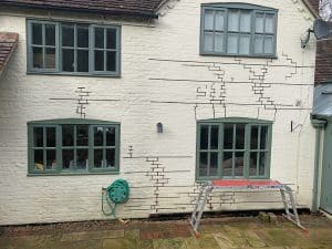 Period cottage following crack repairs